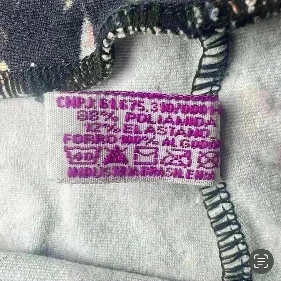 Mahari Moda Intima Tropical Print Stretch Yoga Pants Size Medium - Picture 9 of 9